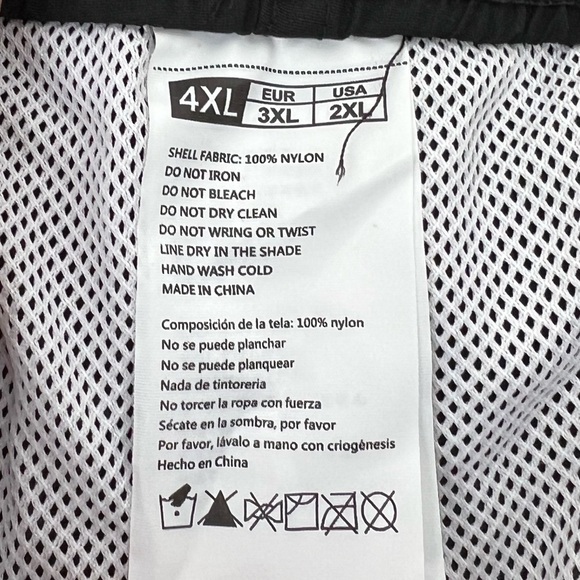 Men’s Black Swim Trunks Swimsuit Size 4XL - Picture 3 of 3